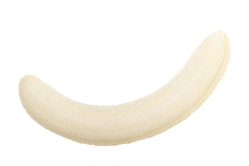 peeled banana isolated