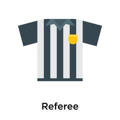 Referee icon vector sign and symbol isolated on white background