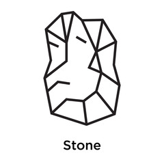 Stone icon vector sign and symbol isolated on white background