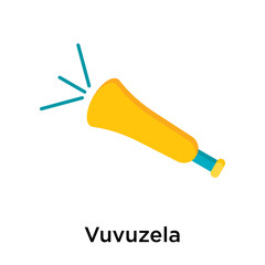 Vuvuzela icon vector sign and symbol isolated on white background