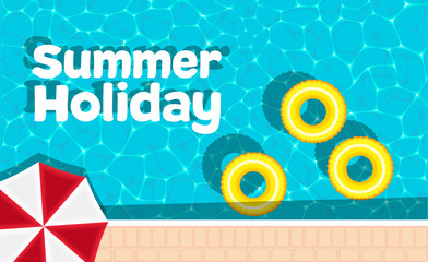 Summer holiday banner with space for text