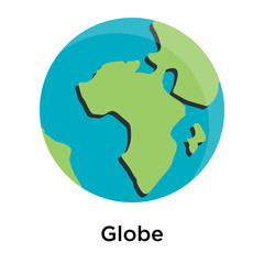 Globe icon vector sign and symbol isolated on white background