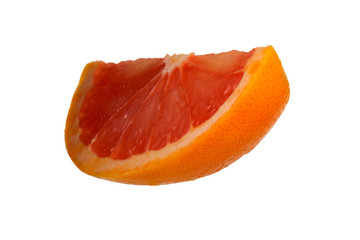 Fototapeta na wymiar slice of grapefruit isolated on white