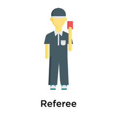 Referee icon vector sign and symbol isolated on white background