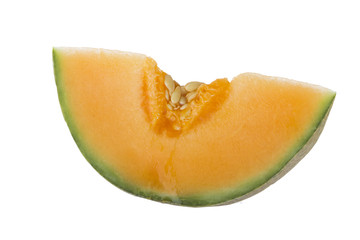Fototapeta na wymiar slice of melon isolated on white