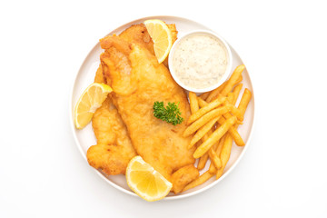 fish and chips with french fries