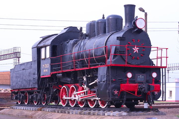 Fototapeta na wymiar Old locomotive retired
