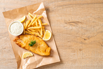fish and chips with french fries