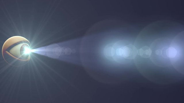 eye with WHITE light beam shine rays background loop animation New quality universal dynamic animated colorful joyful nice cool video footage