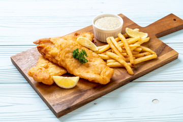 fish and chips with french fries
