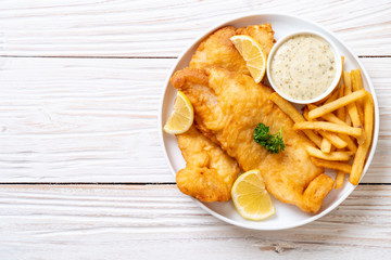fish and chips with french fries