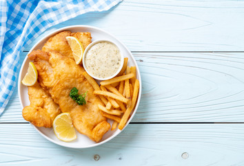 fish and chips with french fries