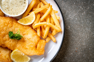 fish and chips with french fries