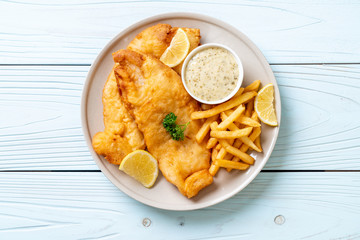 fish and chips with french fries