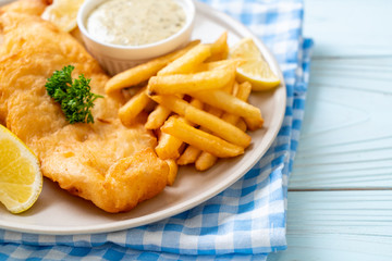 fish and chips with french fries