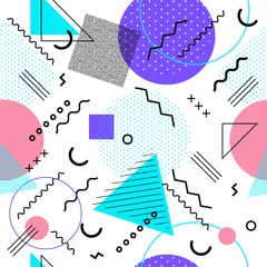 Rugzak Memphis naadloze patroon kleurrijk. Geometrische naadloze patroon verschillende vormen mode 80& 39 s-90& 39 s stijl. vectorillustratie © Moko22