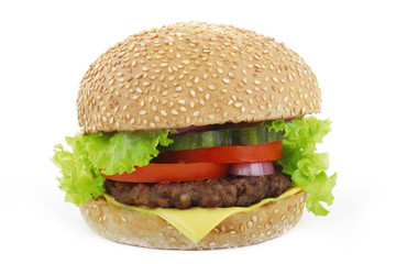 burger isolated on white