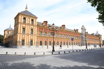 Fototapeta na wymiar Historic San Telmo Palace in Sevilla, Andalusia, Spain