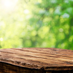 Wooden table background