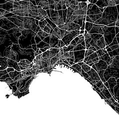 Area map of Naples, Italy - obrazy, fototapety, plakaty