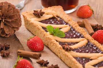 Strawberry tart. 