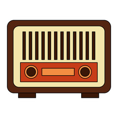 radio music retro style vector illustration design