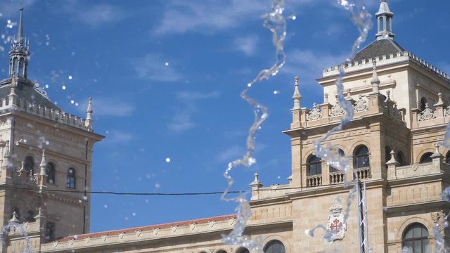 Beautiful view of Academia de Caballer&iacute;a- Plaza Zorrilla, Valladolid, Spain 