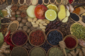 set of spices backgrounds