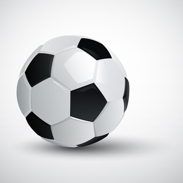 Soccer ball isolated. European football vector illustration