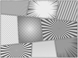 Comic book monochrome template