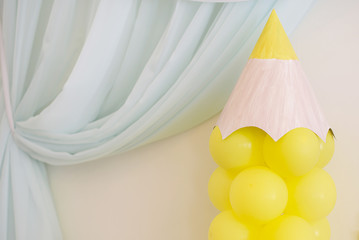 yellow balloons decoration