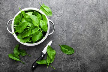 Spinach. Fresh spinach leaves