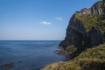 Seongsan Ilchulbong moutain in Jeju Island, South Korea.
