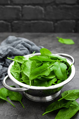 Spinach. Fresh spinach leaves