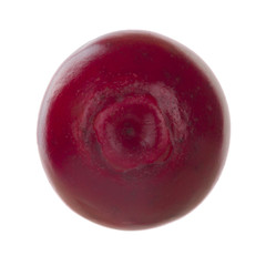 fresh red foxberry isolated on white background