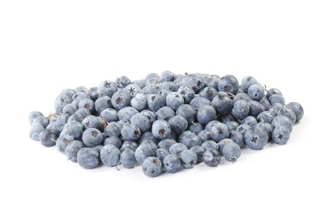 heap of blueberries isolated on white background