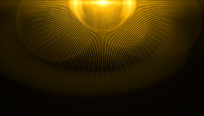 Lens flare light over black background. Easy to add overlay or screen filter over photos	