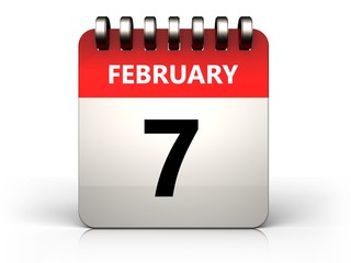 3d 7 february calendar