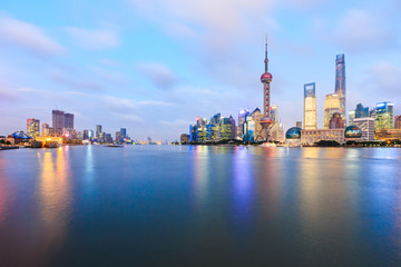 Fototapeta na wymiar Beautiful Shanghai skyline at night,modern urban background