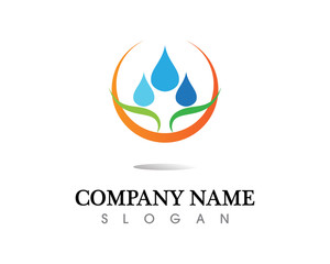 water drop Logo Template vector illustration design