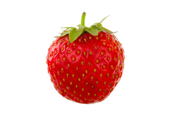 fresh red strawberry isolated on white background