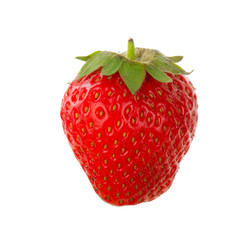 fresh red strawberry isolated on white background