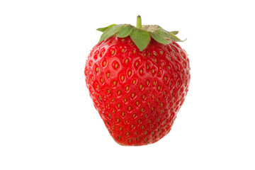 fresh red strawberry isolated on white background