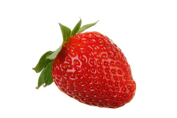 fresh red strawberry isolated on white background