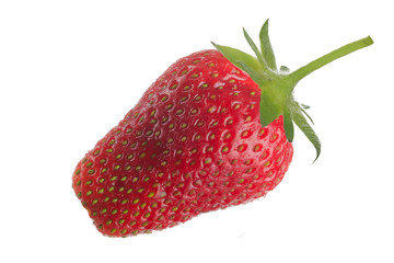 fresh red strawberry isolated on white background
