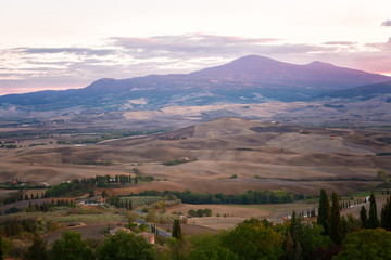 Fototapeta na wymiar Beautiful rural landscape, Tuscany in autumn