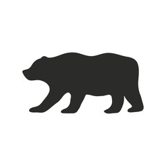 Bear silhouette. Vector bear icon. 
