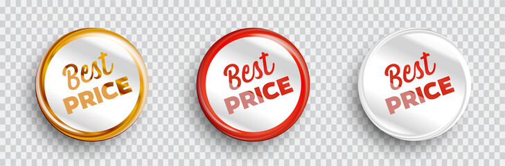 Best price banners set. Vector illustration.