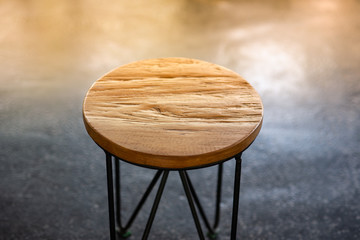 Wooden surface of chair