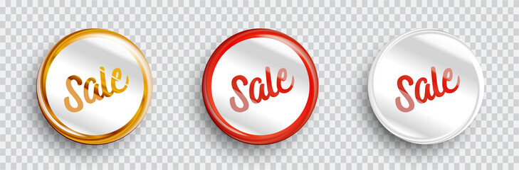 SALE banners set. Vector illustration.